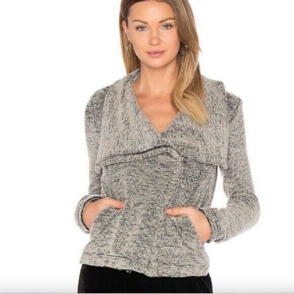 Iro Bessie Melange Zip Front Knit Jacket 36 2 S - Picture 2 of 9